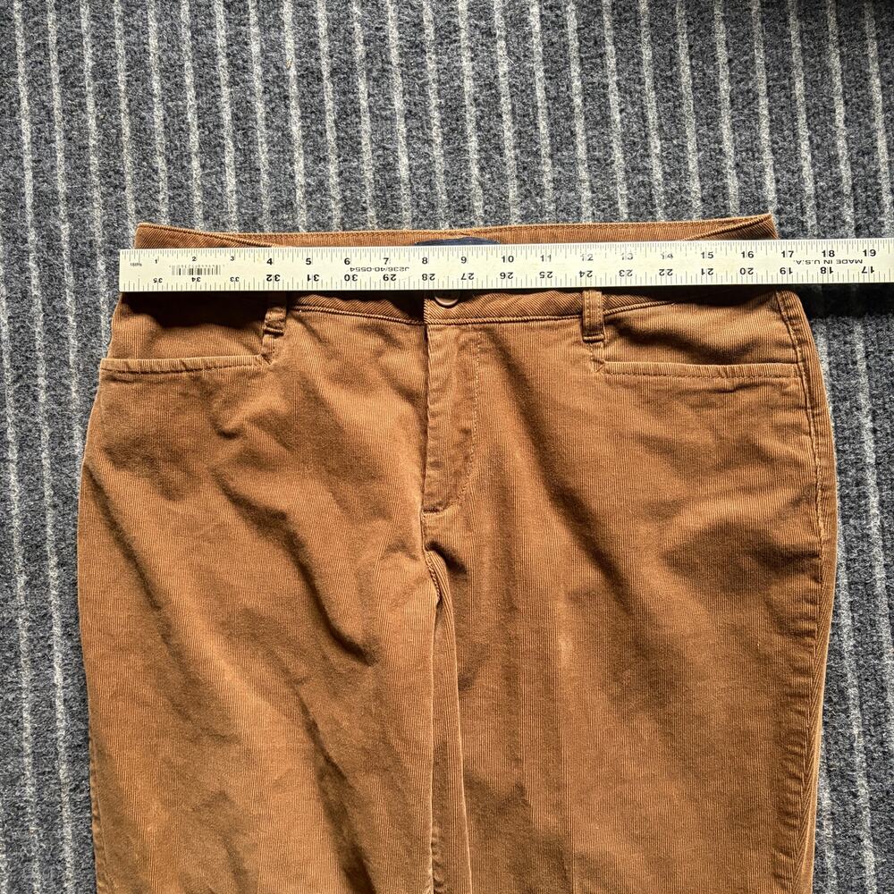 Talbots Straight Leg Stretch Corduroy Pants - Curvy Fit Brown Corduroy Size 12 - Picture 5 of 8